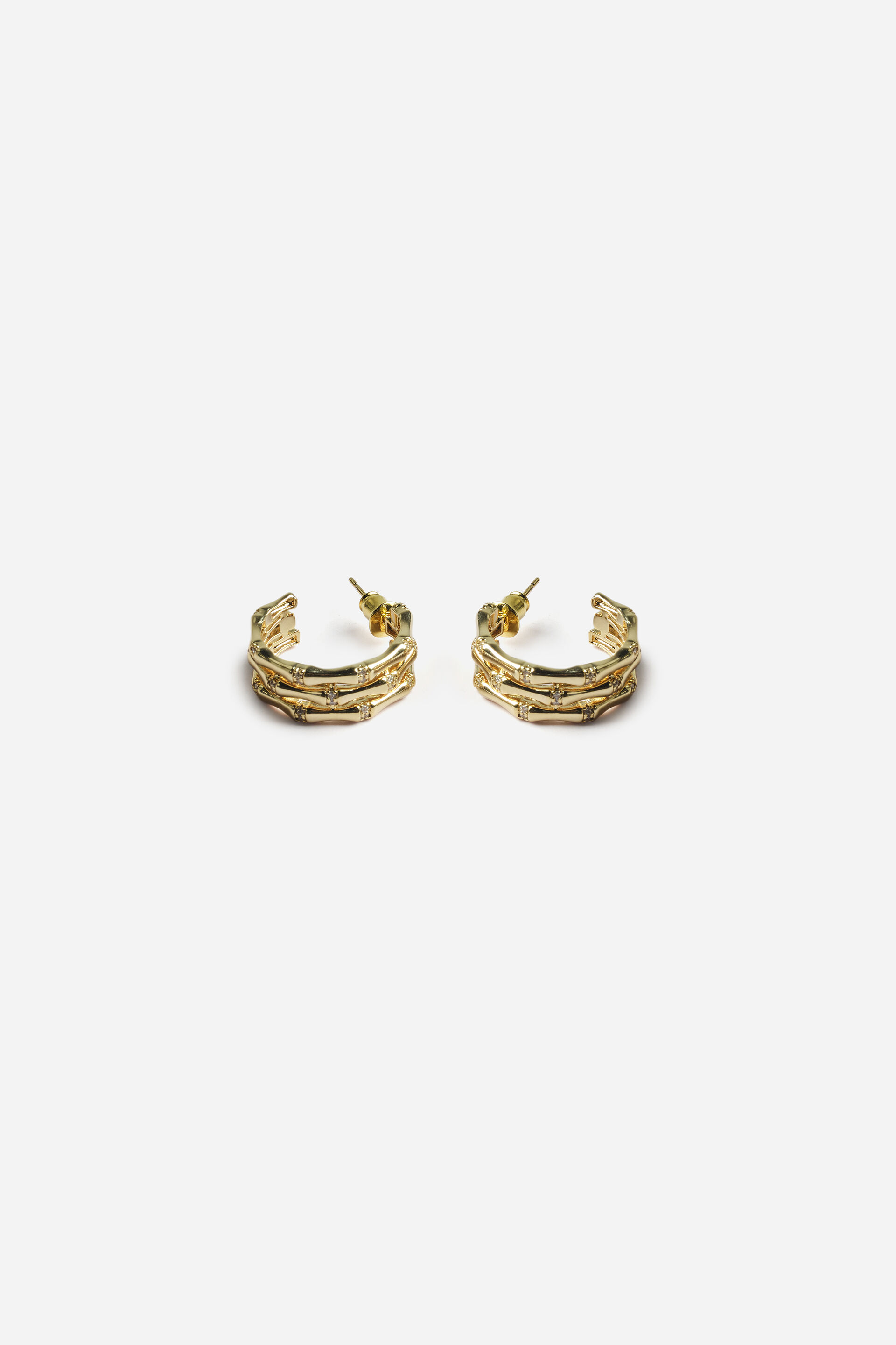 Calira Golden Hoop Earrings, , image 2